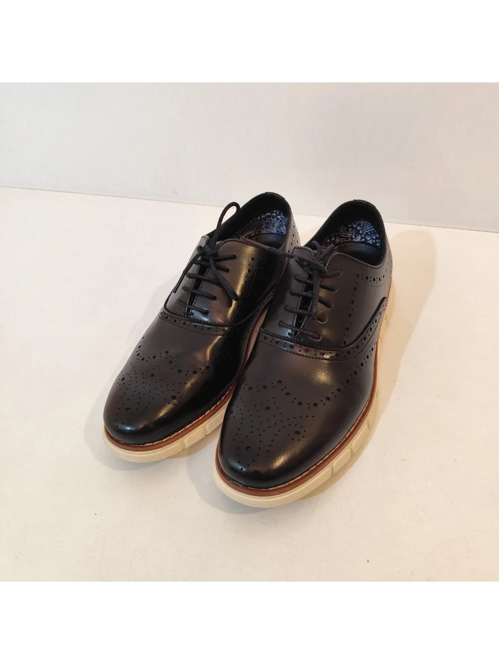 Bruno Marc New York Grandwing Mens black Oxford Dress Sneaker Shoe Size 9